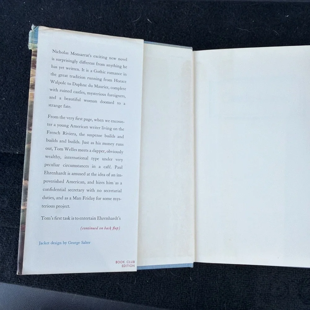 Castle Garac by Nicholas Monsarrat 1955 Vtg book HCDJ gothic 1st Ed 7th Printing